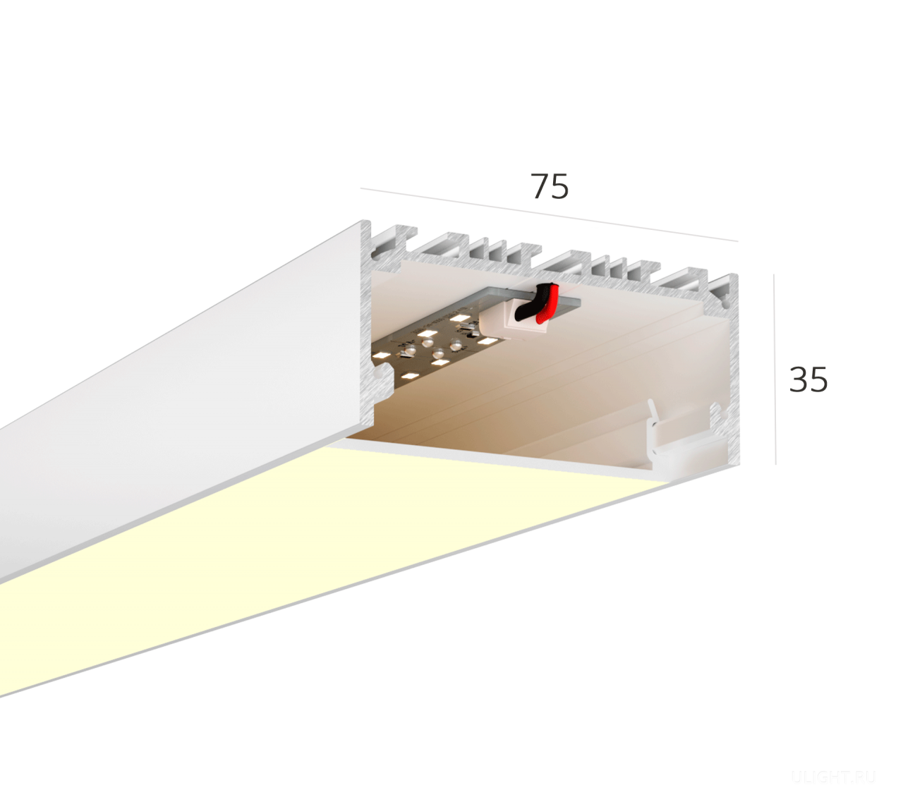 Линейный светильник HOKASU 75/35 (RAL9003/500mm/LT70 — 3K/10W)